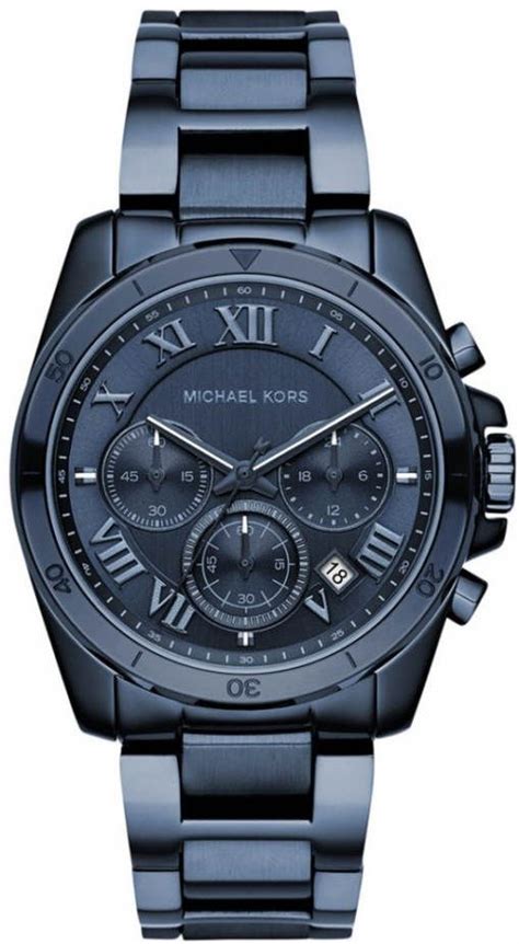 Women's Michael Kors Brecken Blue Steel Chronograph Watch 